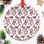 Signs Of Christmas Time  Round Ornament (Two Sides)