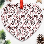 Signs Of Christmas Time  Heart Ornament (Two Sides)