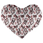Signs Of Christmas Time  Large 19  Premium Heart Shape Cushions
