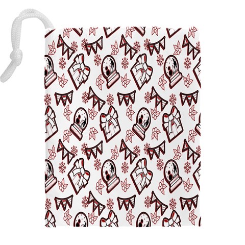 Signs Of Christmas Time  Drawstring Pouch (4XL) from ArtsNow.com Back