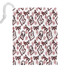 Signs Of Christmas Time  Drawstring Pouch (4XL) from ArtsNow.com Back