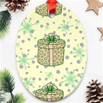 Purple Gifts On A Holy Night   Ornament (Oval)