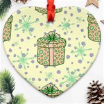 Purple Gifts On A Holy Night   Ornament (Heart)