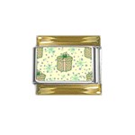 Purple Gifts On A Holy Night   Gold Trim Italian Charm (9mm)