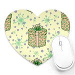 Purple Gifts On A Holy Night   Heart Mousepad