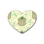 Purple Gifts On A Holy Night   Rubber Coaster (Heart)