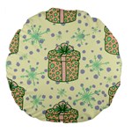 Purple Gifts On A Holy Night   Large 18  Premium Flano Round Cushions