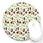 Warm Christmas  Round Mousepad