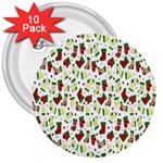 Warm Christmas  3  Buttons (10 pack) 