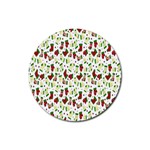 Warm Christmas  Rubber Coaster (Round)