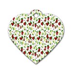 Warm Christmas  Dog Tag Heart (One Side)