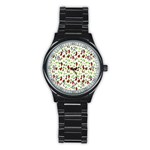 Warm Christmas  Stainless Steel Round Watch