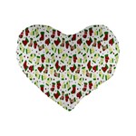Warm Christmas  Standard 16  Premium Flano Heart Shape Cushions