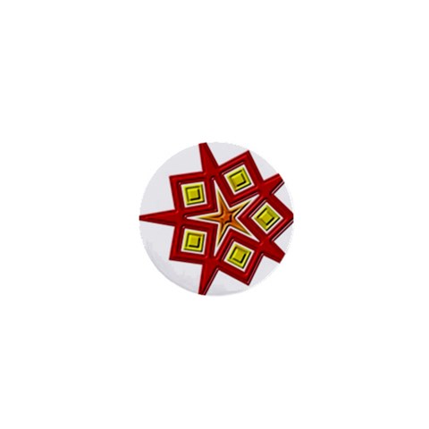 Pattern Tile Decorative Design Star 1  Mini Buttons from ArtsNow.com Front