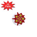 Pattern Tile Decorative Design Star 1  Mini Magnet (10 pack) 