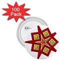 Pattern Tile Decorative Design Star 1.75  Buttons (100 pack) 