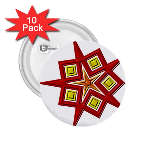 Pattern Tile Decorative Design Star 2.25  Buttons (10 pack)  from ArtsNow.com Front