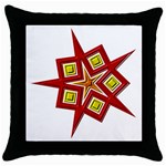 Pattern Tile Decorative Design Star Throw Pillow Case (Black)