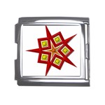 Pattern Tile Decorative Design Star Mega Link Italian Charm (18mm)