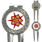 Pattern Tile Decorative Design Star 3-in-1 Golf Divots