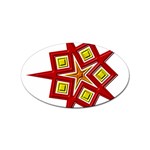 Pattern Tile Decorative Design Star Sticker (Oval)