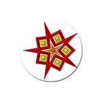 Pattern Tile Decorative Design Star Magnet 3  (Round)