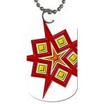 Pattern Tile Decorative Design Star Dog Tag (One Side)