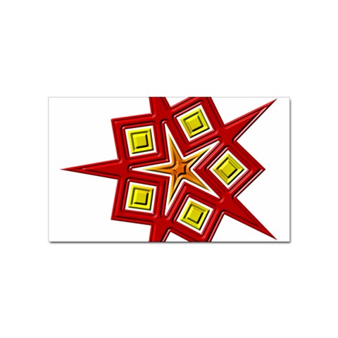 Pattern Tile Decorative Design Star Sticker Rectangular (100 pack) from ArtsNow.com Front