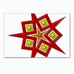 Pattern Tile Decorative Design Star Postcard 4 x 6  (Pkg of 10)
