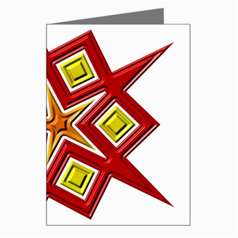 Pattern Tile Decorative Design Star Greeting Card from ArtsNow.com Left