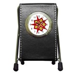 Pattern Tile Decorative Design Star Pen Holder Desk Clock