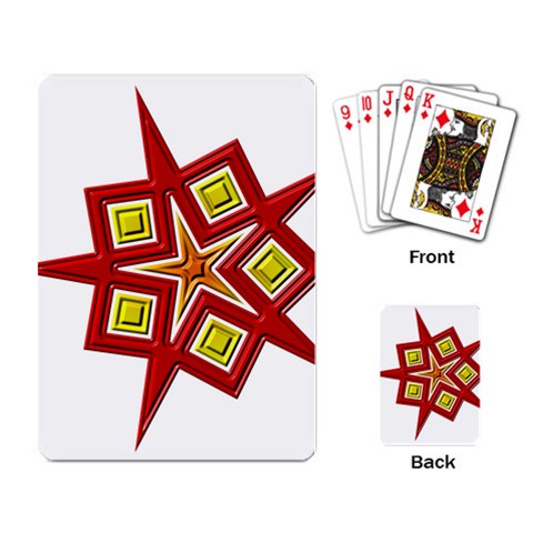 Pattern Tile Decorative Design Star Playing Cards Single Design (Rectangle) from ArtsNow.com Back