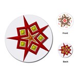 Pattern Tile Decorative Design Star Playing Cards Single Design (Round)