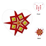 Pattern Tile Decorative Design Star Playing Cards Single Design (Heart)