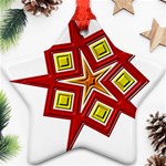 Pattern Tile Decorative Design Star Star Ornament (Two Sides)