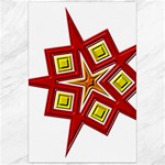 Pattern Tile Decorative Design Star Canvas 24  x 36 