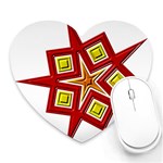 Pattern Tile Decorative Design Star Heart Mousepad