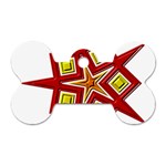 Pattern Tile Decorative Design Star Dog Tag Bone (Two Sides)