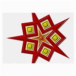 Pattern Tile Decorative Design Star Large Glasses Cloth (2 Sides)