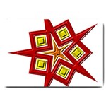 Pattern Tile Decorative Design Star Large Doormat