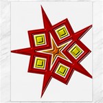 Pattern Tile Decorative Design Star Canvas 11  x 14 