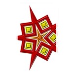 Pattern Tile Decorative Design Star Memory Card Reader (Rectangular)