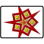 Pattern Tile Decorative Design Star Fleece Blanket (Large)