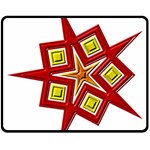 Pattern Tile Decorative Design Star Fleece Blanket (Medium)