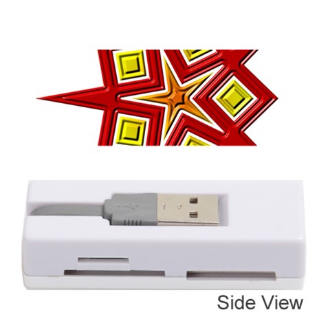 Pattern Tile Decorative Design Star Memory Card Reader (Stick) from ArtsNow.com Front