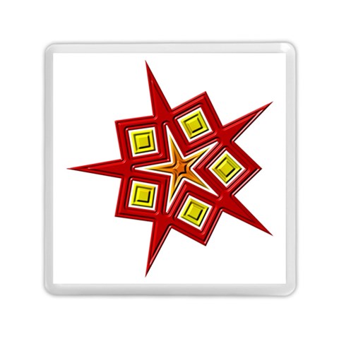 Pattern Tile Decorative Design Star Memory Card Reader (Square) from ArtsNow.com Front