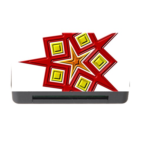 Pattern Tile Decorative Design Star Memory Card Reader with CF from ArtsNow.com Front