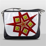 Pattern Tile Decorative Design Star Messenger Bag