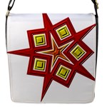 Pattern Tile Decorative Design Star Flap Closure Messenger Bag (S)
