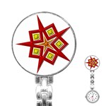 Pattern Tile Decorative Design Star Stainless Steel Nurses Watch